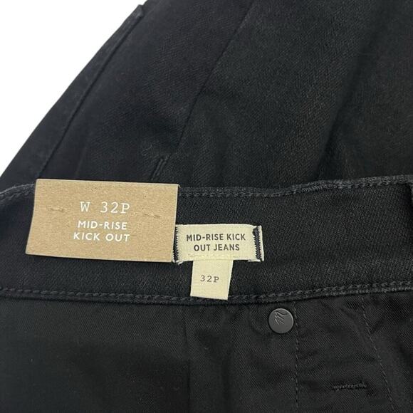 Madewell Petite Kick Out Crop Jeans in Black Wash NM812 size 32P NWT - Picture 6 of 7